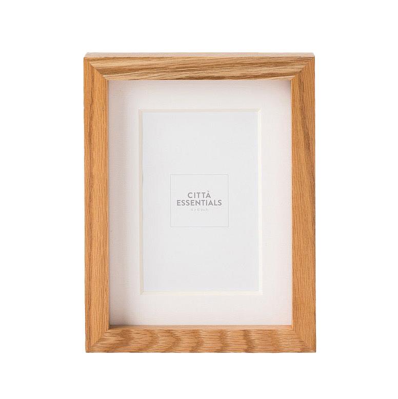 Città Edge Frame Oak Photo 4x6 17.8x22.8cmh