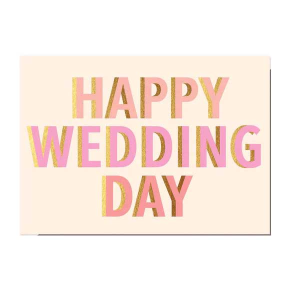 Elm Paper Happy Wedding Day Card