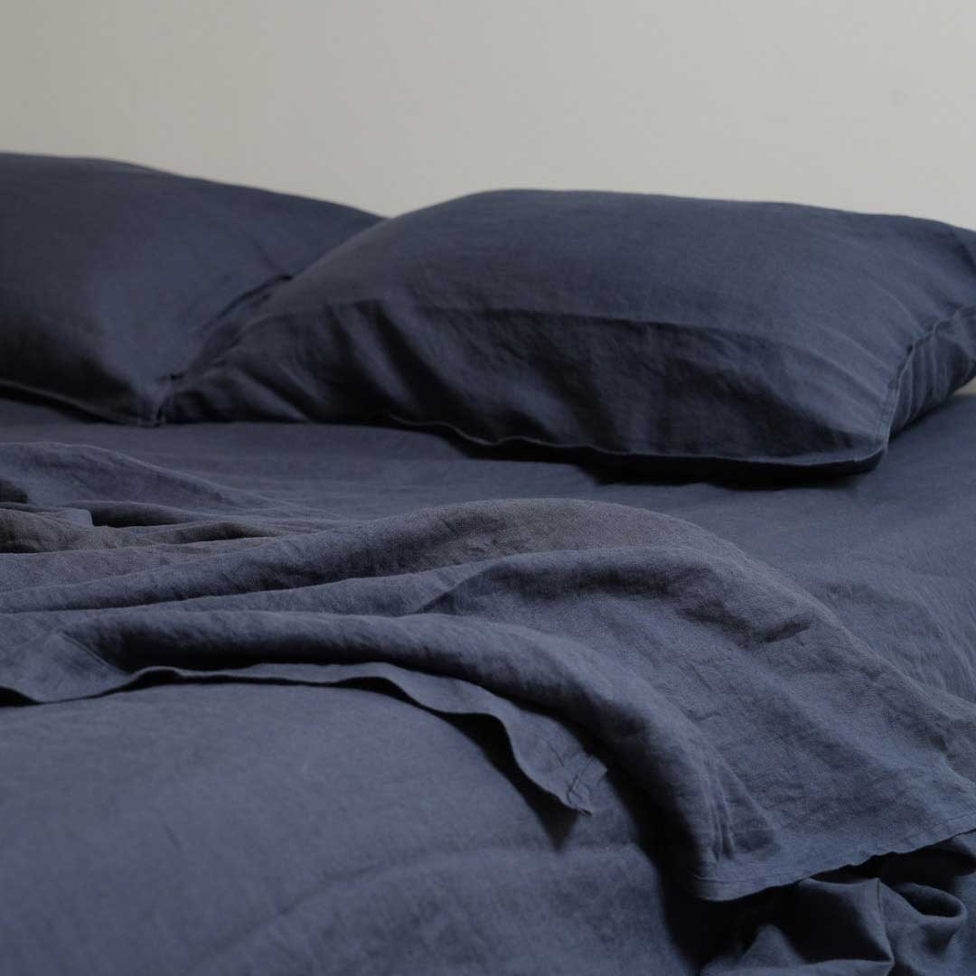 Home Lab 100% French Flax Linen Sheet Set