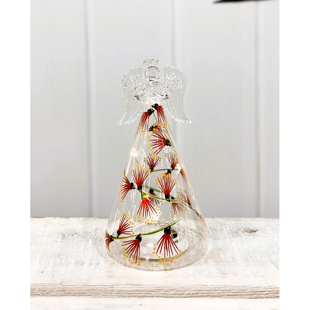 Stellar Haus Table Top Glass Cone Angel Pohutukawa 14cm