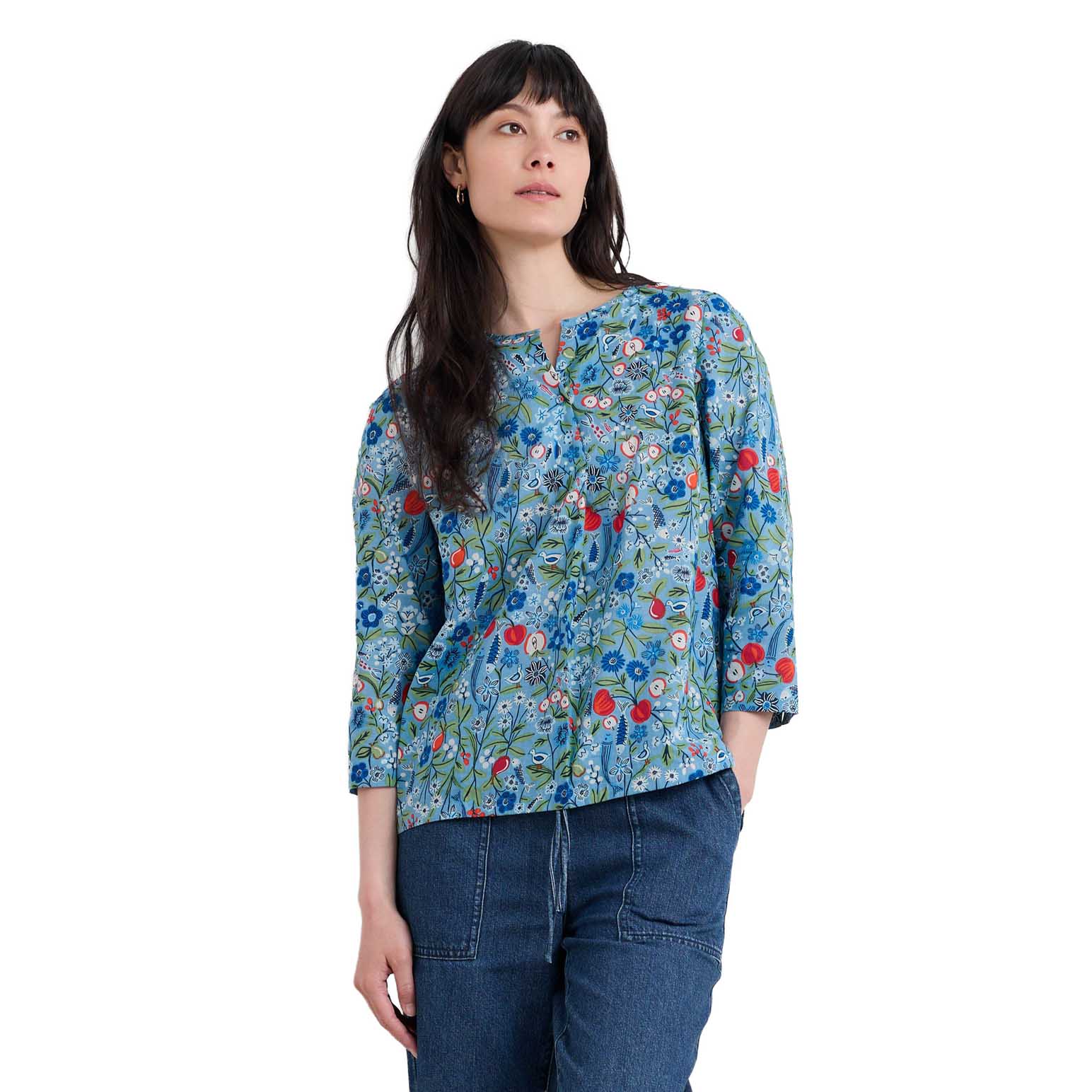 Seasalt Cornwall Watercolour Sketch Top Still Life Sea Holly