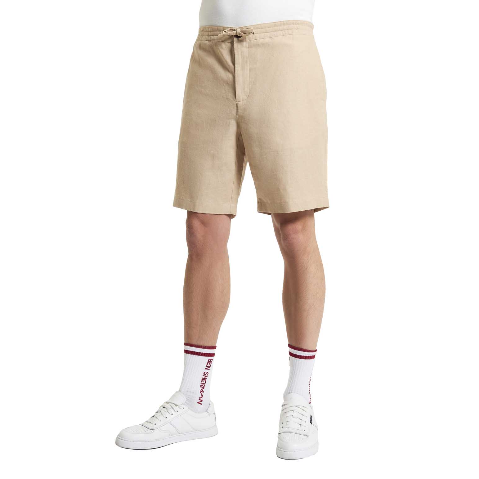 Ben Sherman Linen Cotton Drawcord Shorts