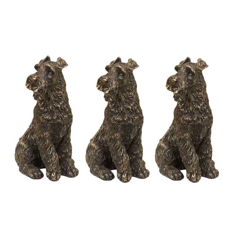 French Country Scottie Dog Pot Stand Large (3PC)