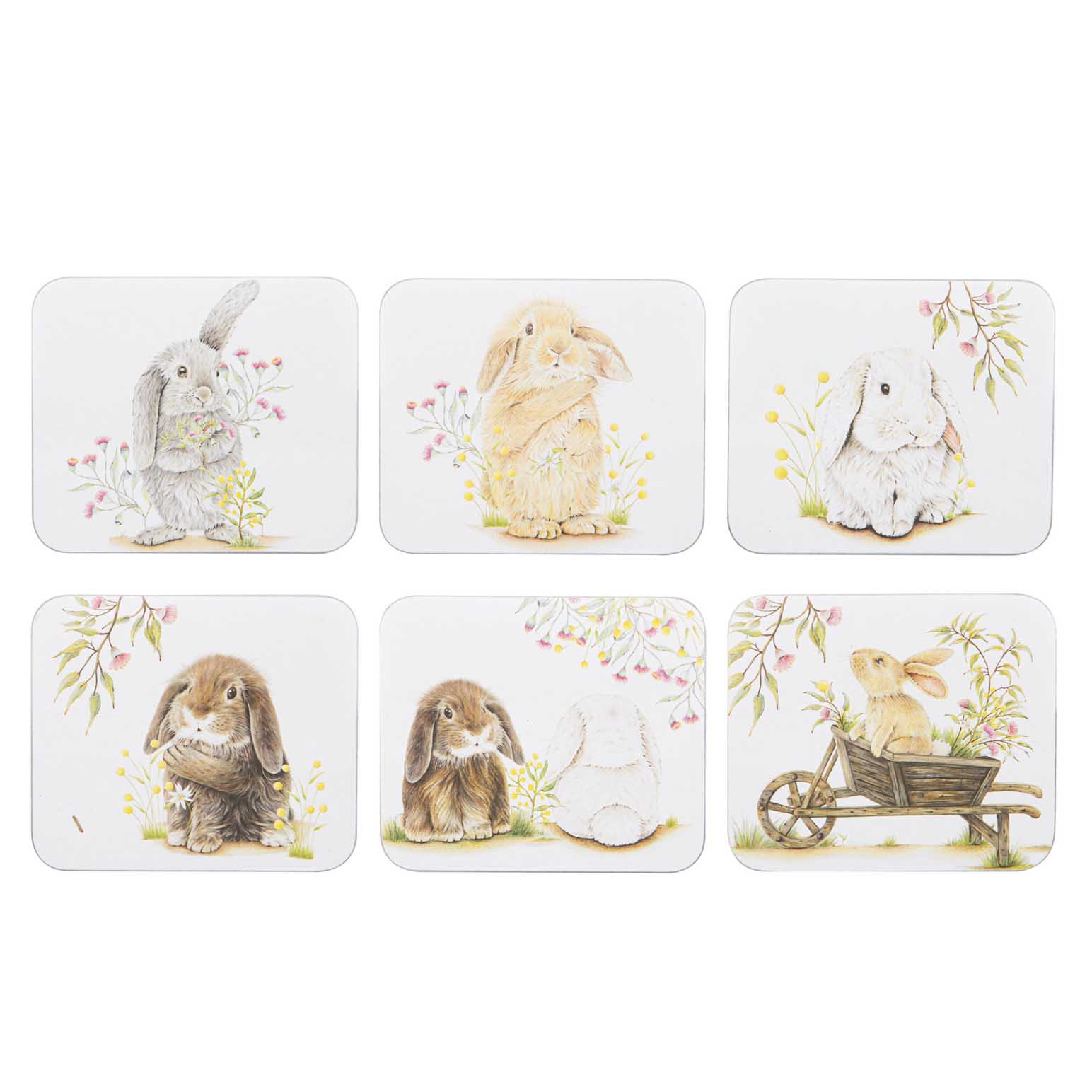 Ashdene Bunny Tales 6Pk Coaster