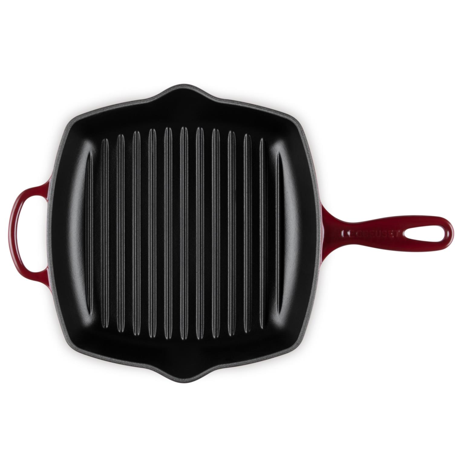 Le Creuset Signature Square Skillet Grill 26cm Garnet