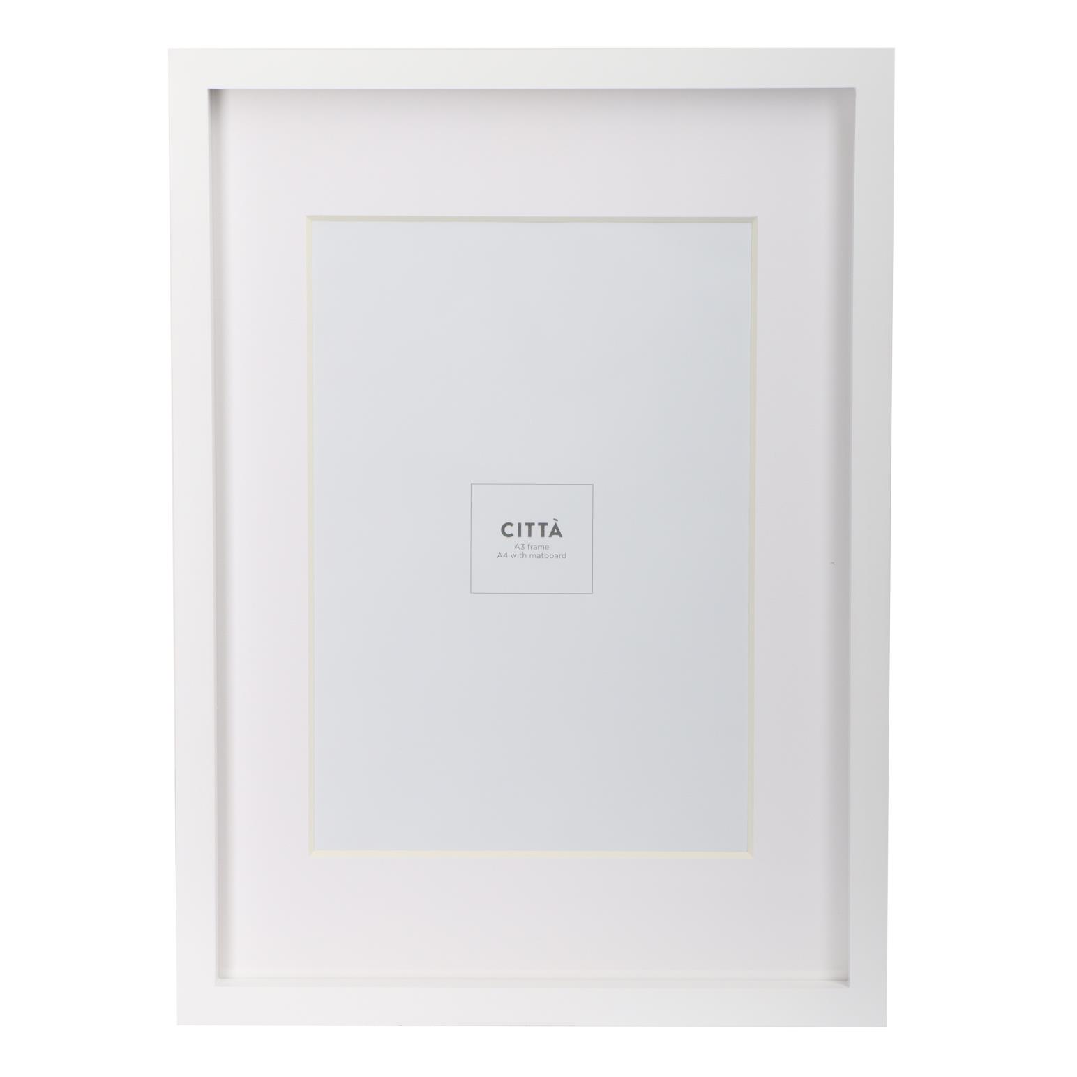 Città Edge Frame White A4 32.4x44.4cmh