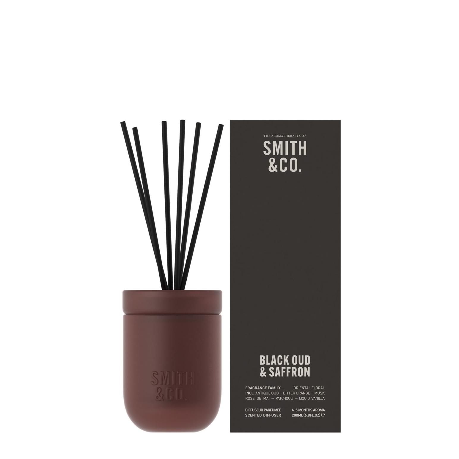 Smith & Co. Diffuser 200ml - Black Oud  & Saffron