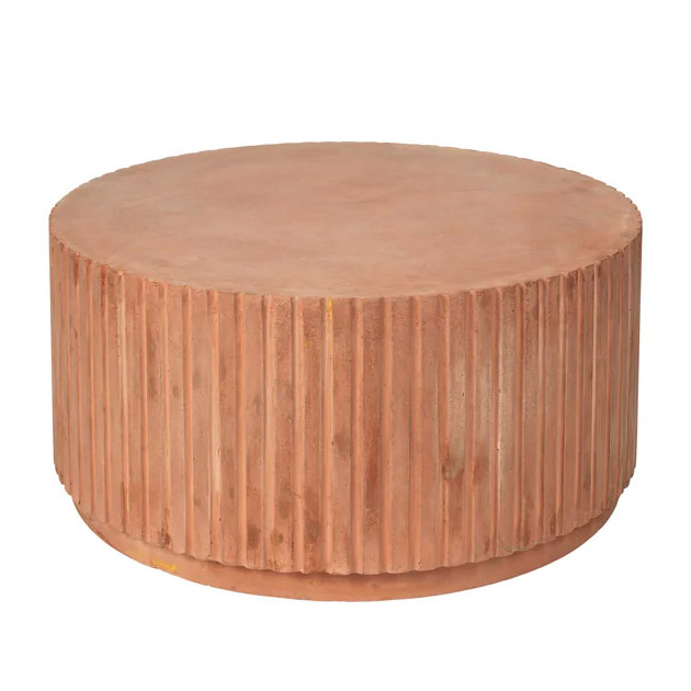 Broste Podium Rillo Table - Camel
