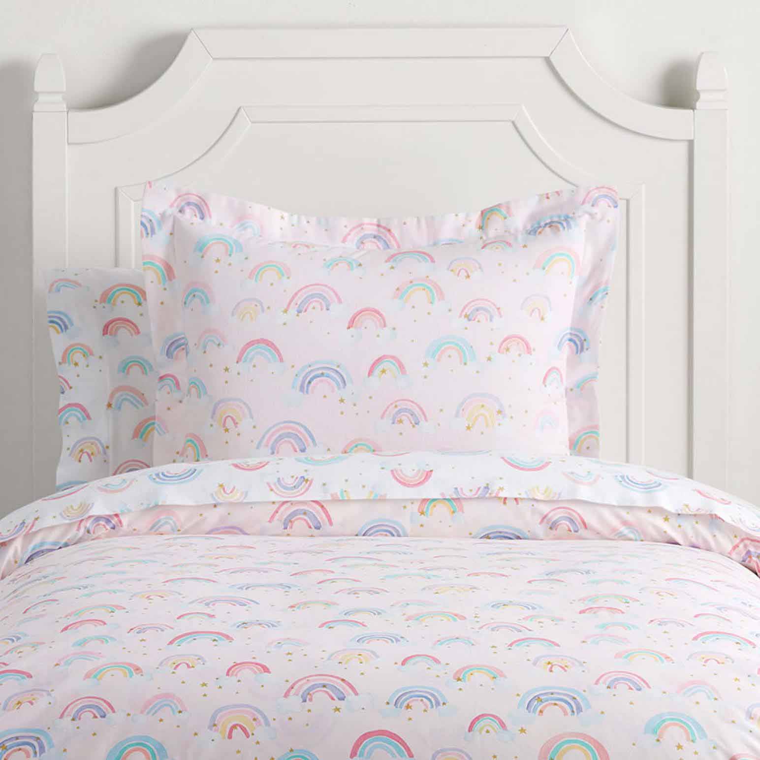 Pottery Barn Kids Organic Rainbow Cloud Pillowcase