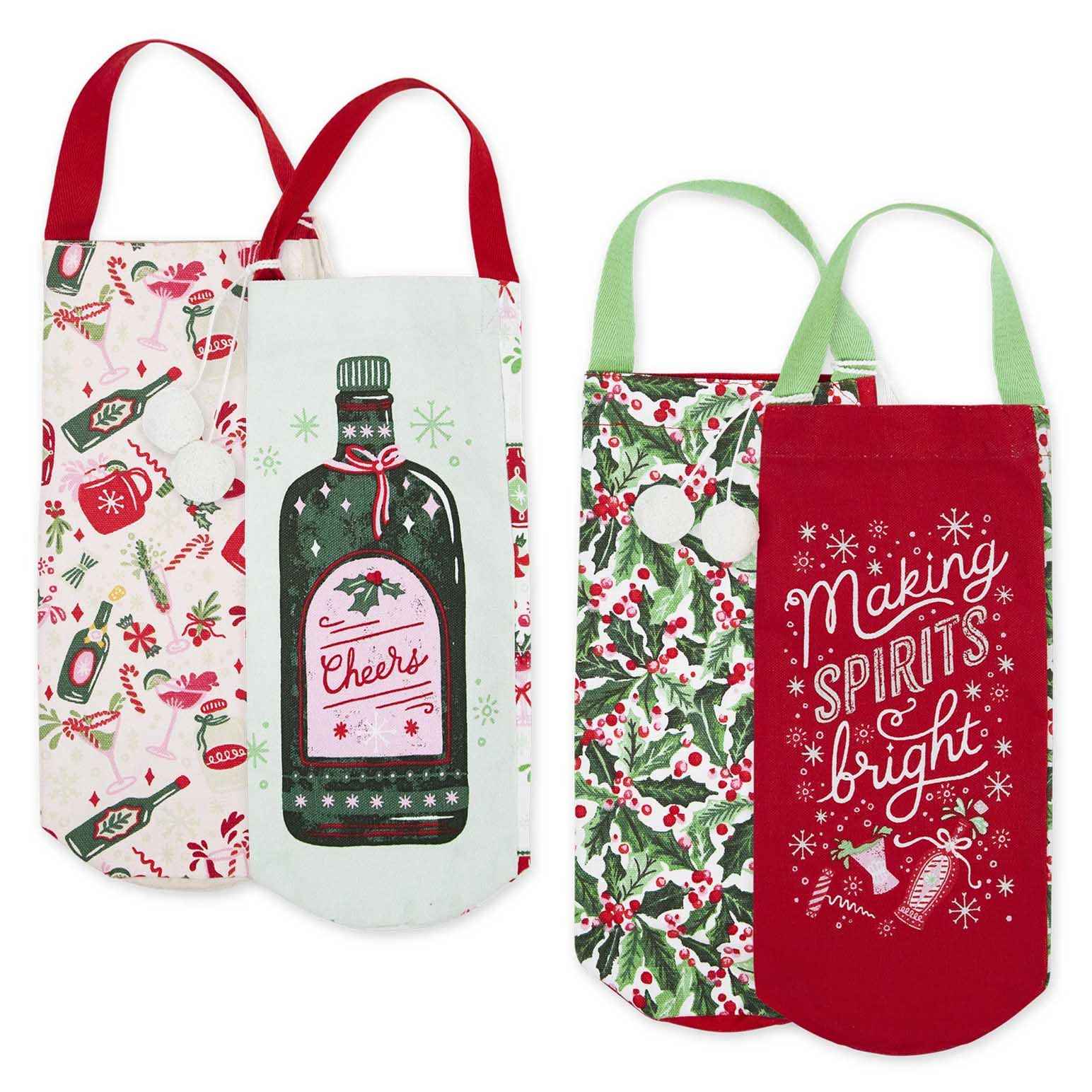 DII Holiday Cheer Wine Gift Bag