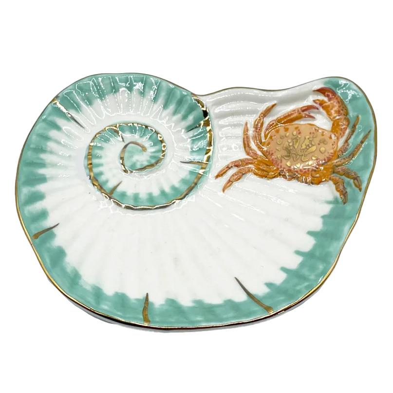 House Of Disaster Coral Seashell & Crab Dish