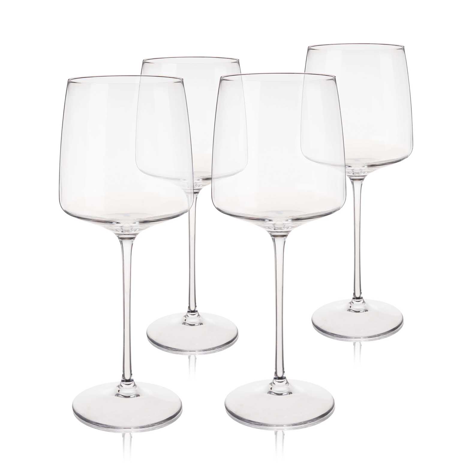Viski Reserve Julien Crystal Bordeaux Glasses, Set of 4