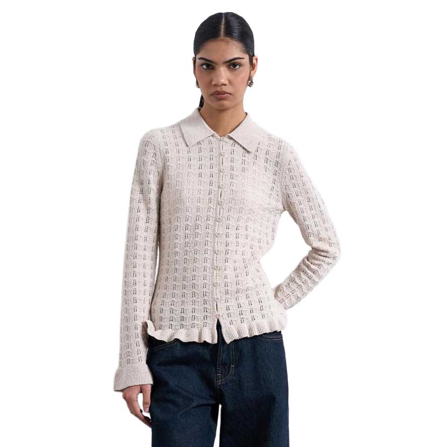 TOPSHOP Emma Frill LS Button Pullover