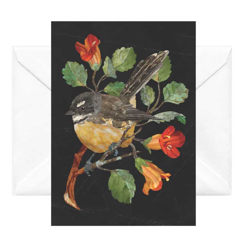 Tanya Wolfkamp Pietra Dura Fantails Card