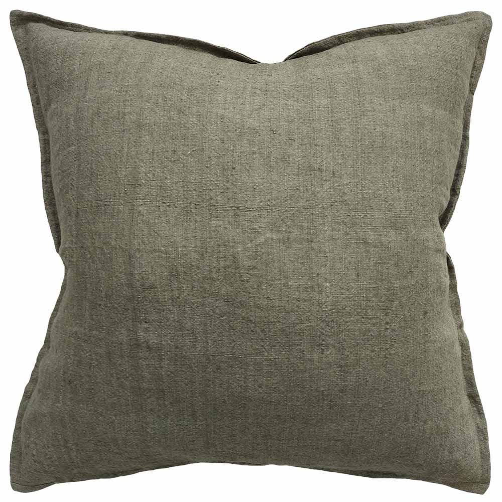Baya Cassia Cushion With Feather Inner 55x55cm - Moss