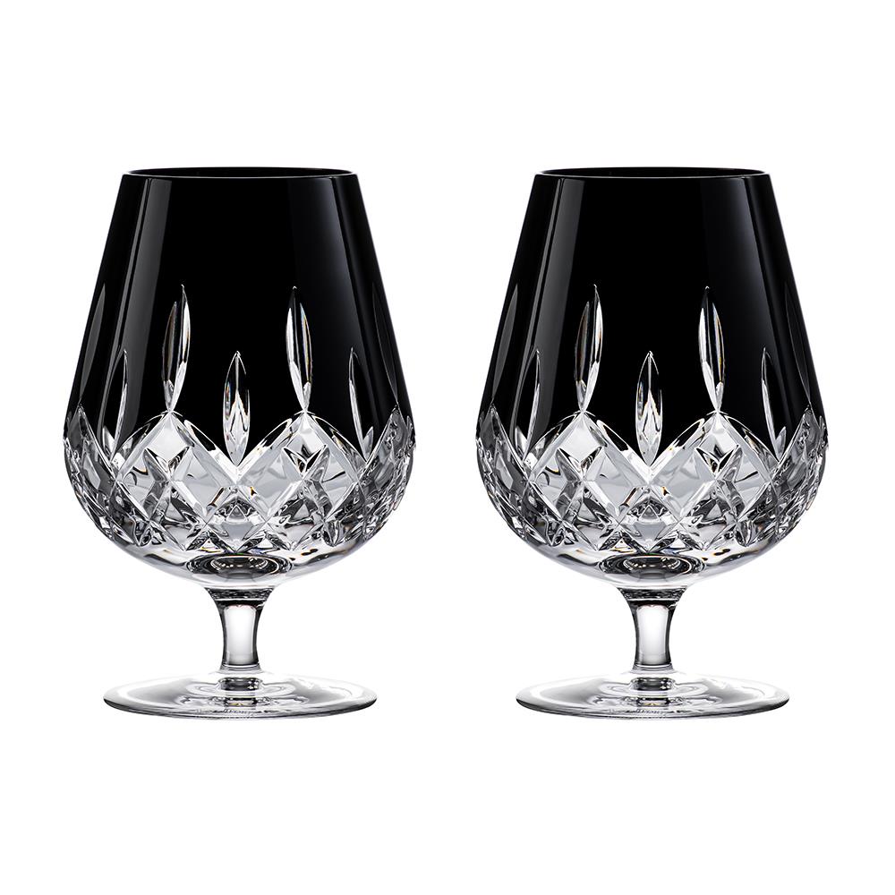 Waterford Connoisseur Lismore Black Brandy Balloon Pair 510ml