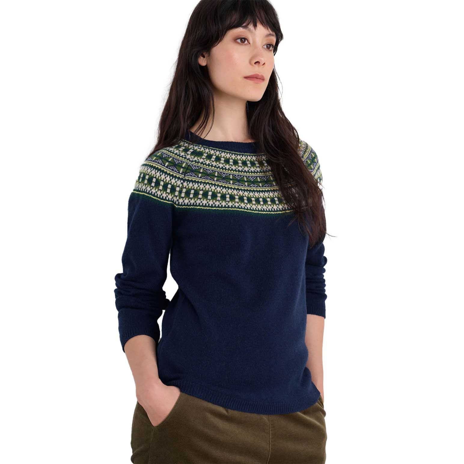 Seasalt Cornwall Buck's Horn Jumper Bedstone Sea Cave Mix