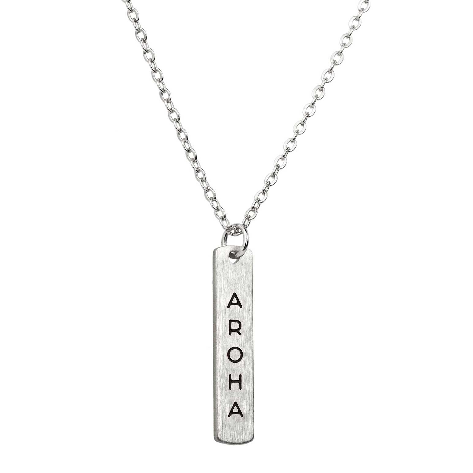 Little Taonga Te Reo Aroha Necklace - Silver