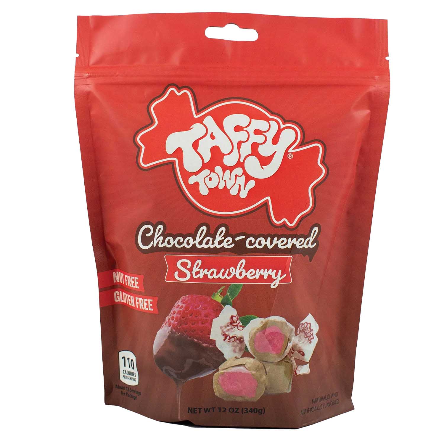 Taffy Town Chocolate-Covered Strawberry Taffy Pouch 340g