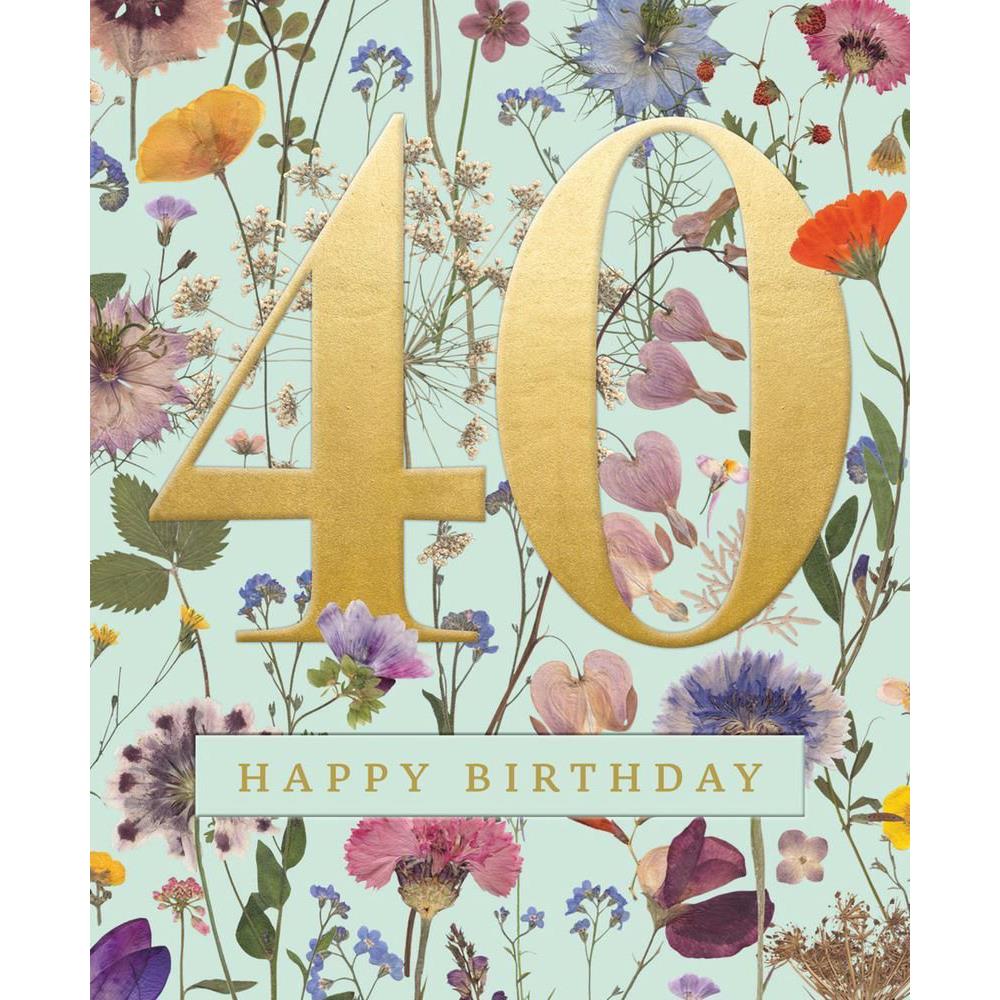 Museums & Galleries 40 Happy Birthday Wild Meadow Card