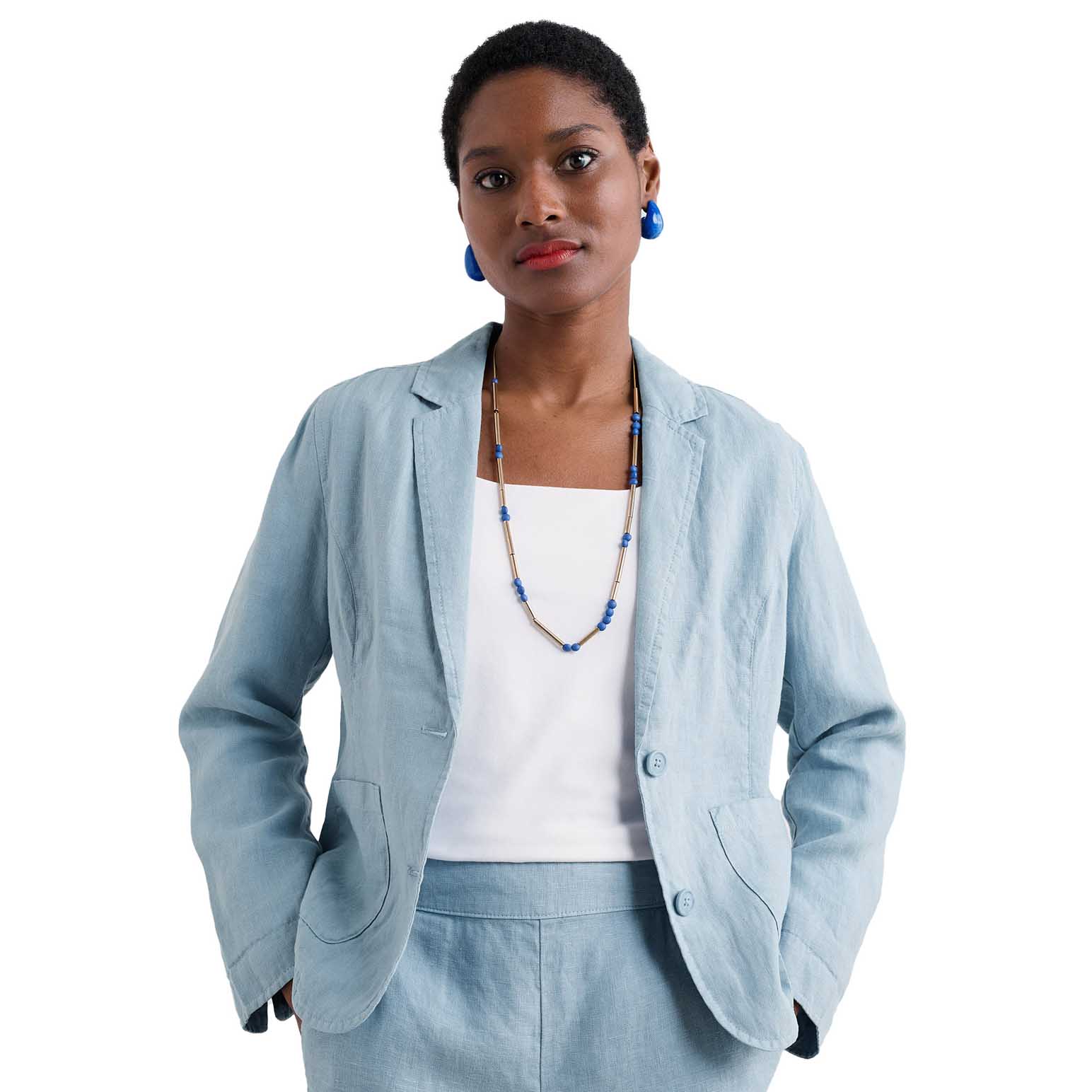Seasalt Cornwall Blinker Blazer Blue Fog