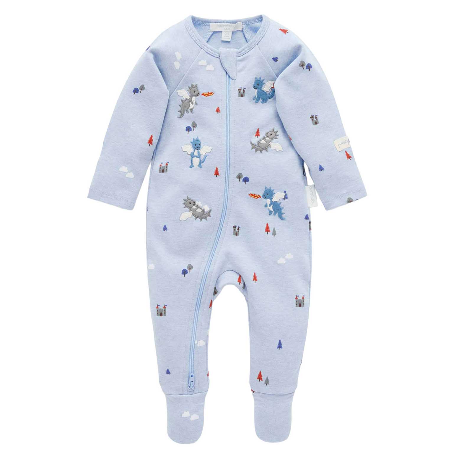 Purebaby Thick Zip Growsuit