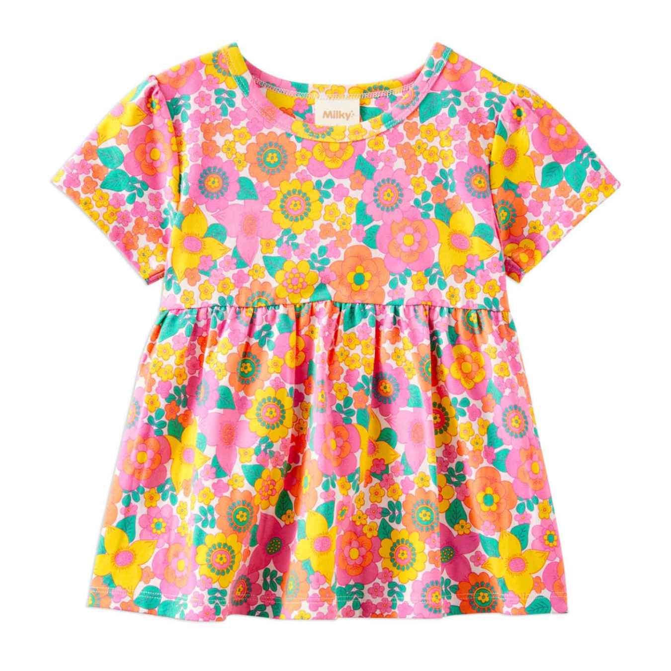 Milky Groovy Garden Swing Tee 2-7Y