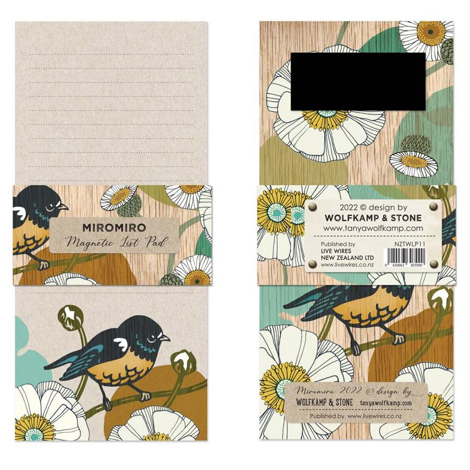 Tanya Wolfkamp Miromiro Magnetic List Pad