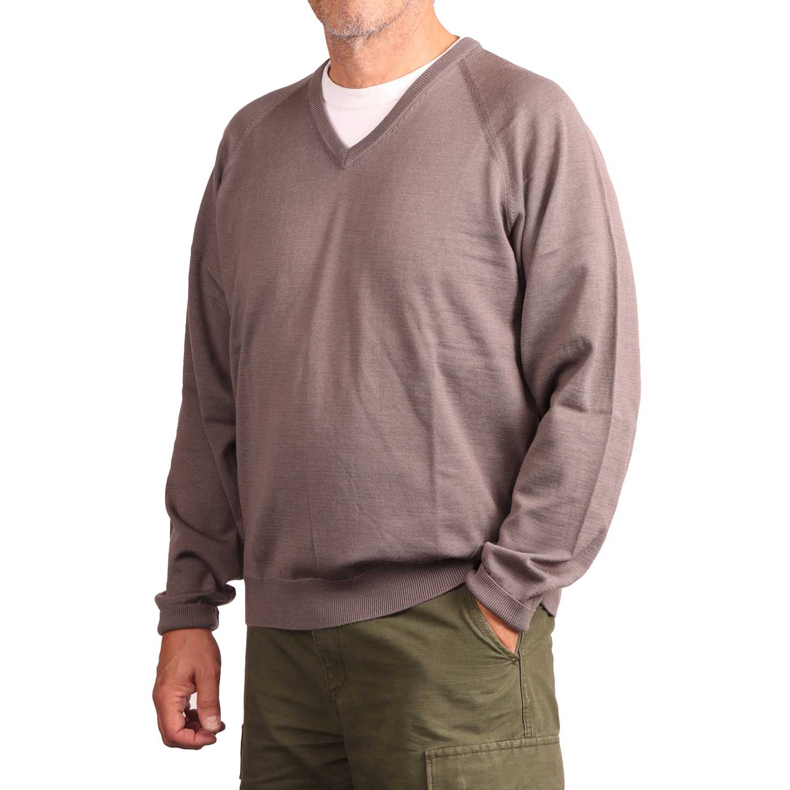Silverdale Fine Raglan Sleeve Vee Neck Jersey