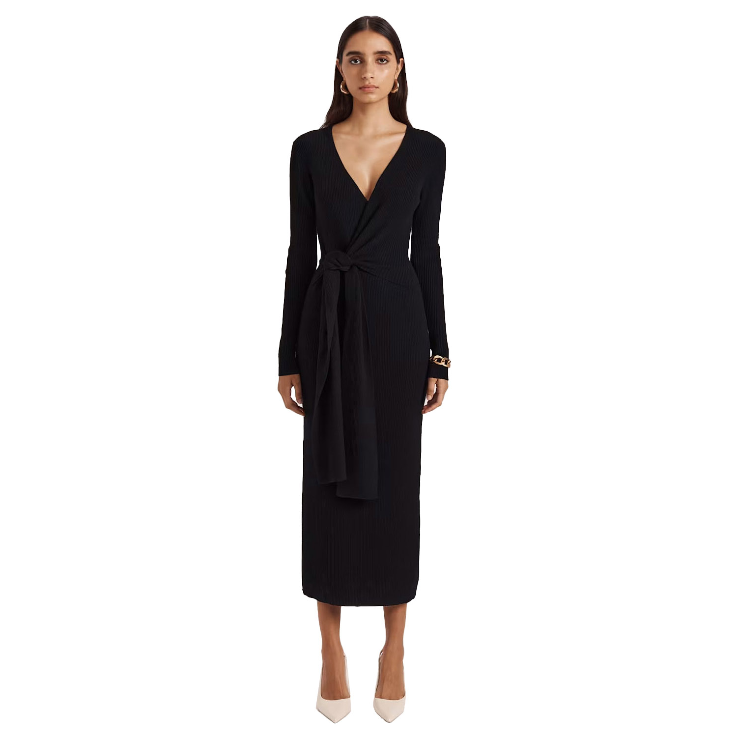 SABA Elle Wrap Knit Dress