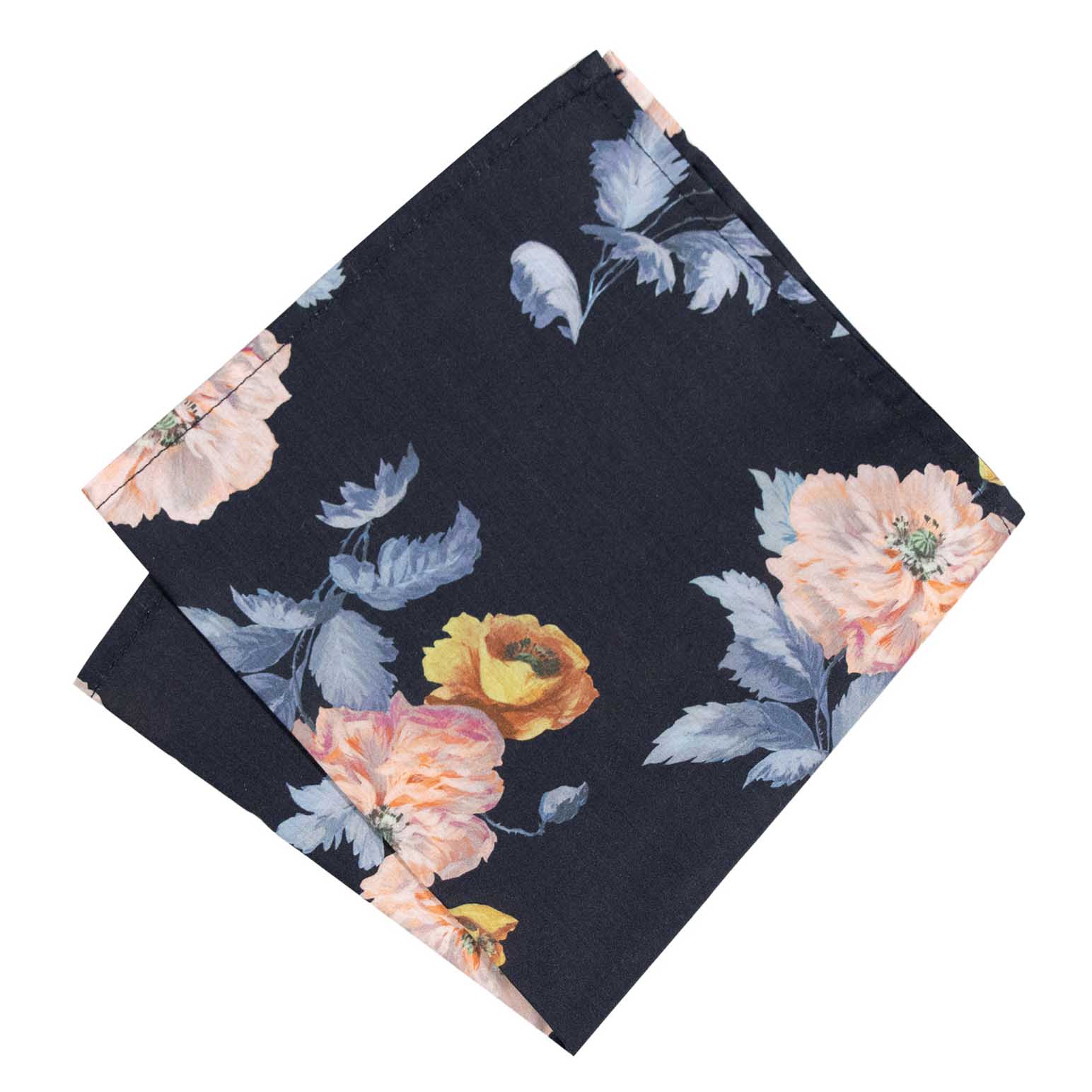 Parisian Regency Peony Pocket Square