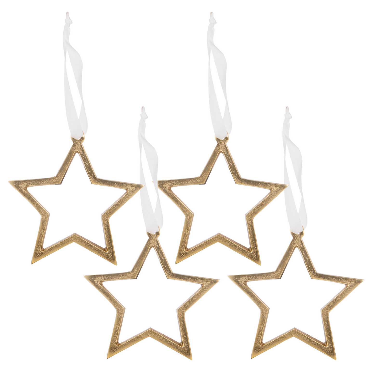 Ladelle Noelle 4pk Star Hanging Decoration