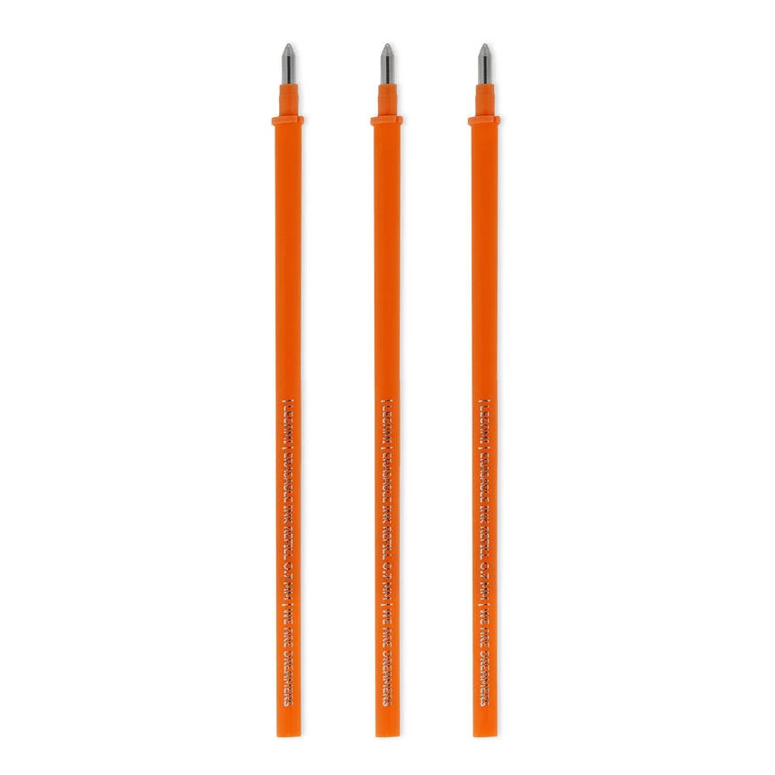 Legami Erasable Gel Pen Refills Pack of 3 - Orange Ink