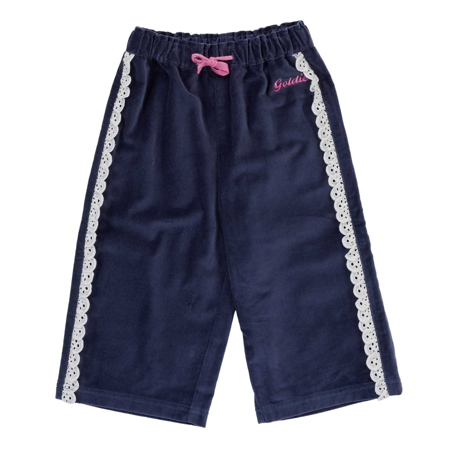 Goldie + Ace Velour Broderie Wide Leg Pant 3-5Y