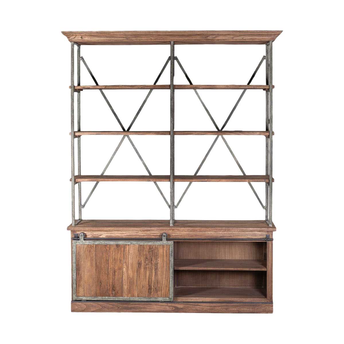 French Country Sliding Door Bookshelf (Top)