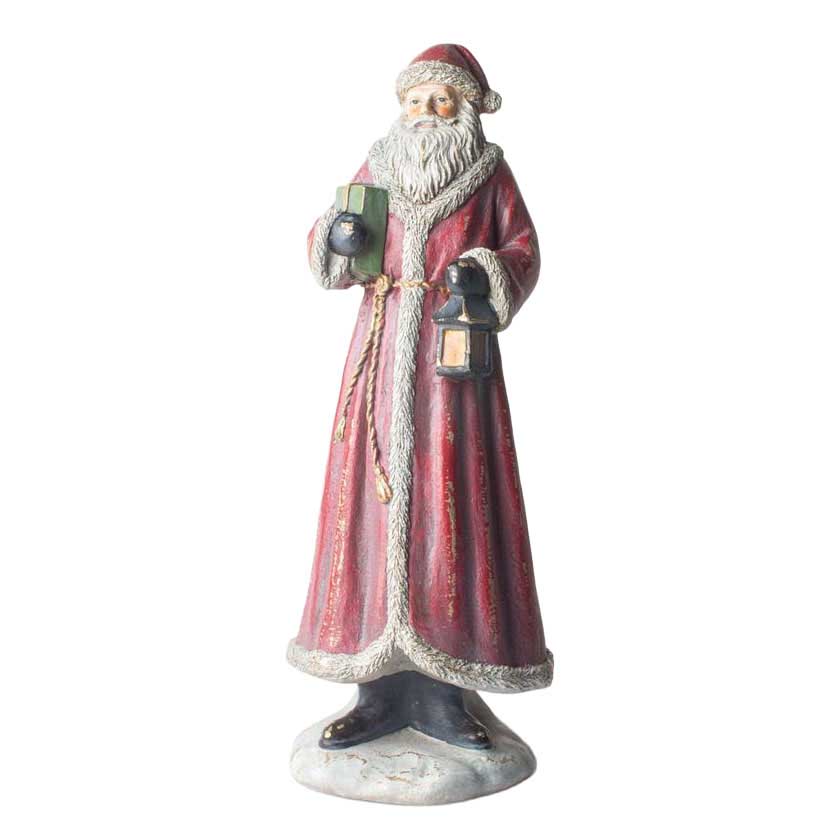 French Country Santa Tales with Lantern and Gift