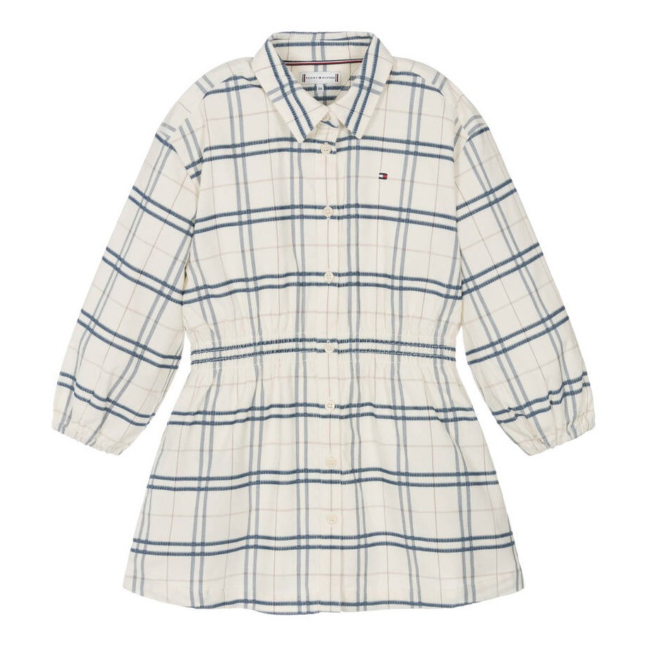 Tommy Hilfiger Corduroy Check Shirt Dress LS 4-7Y