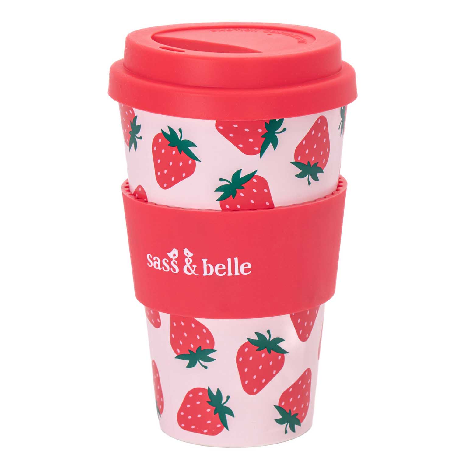 Sass & Belle Strawberry Travel Coffee Cup