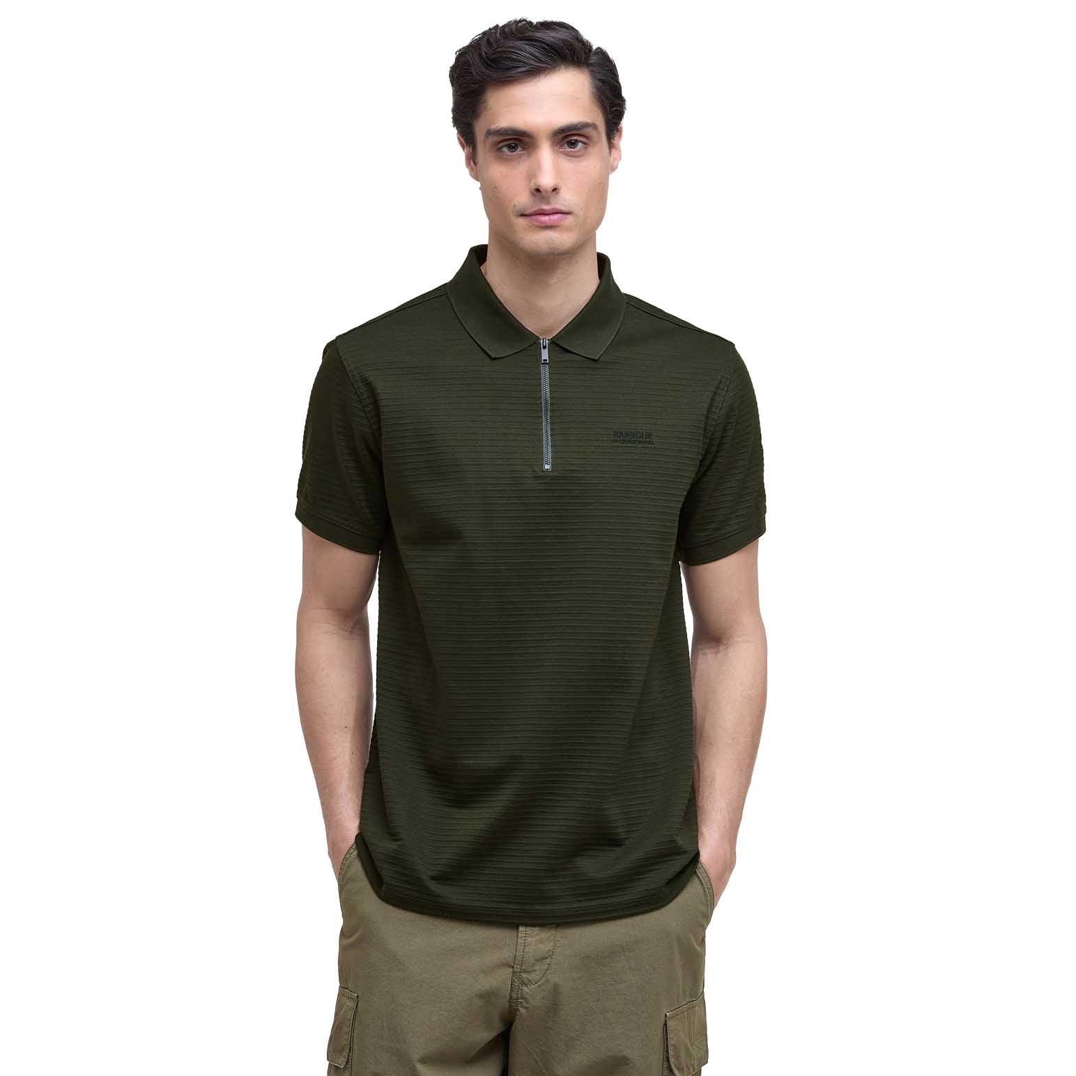 Barbour International Alfred Jacquard Stripe Polo Shirt