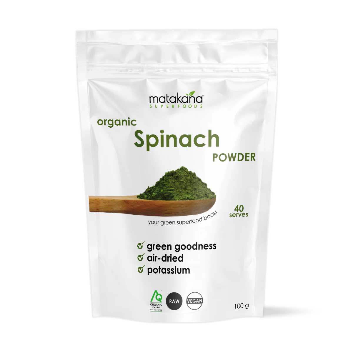 Matakana Superfoods Spinach Organic Powder 100g