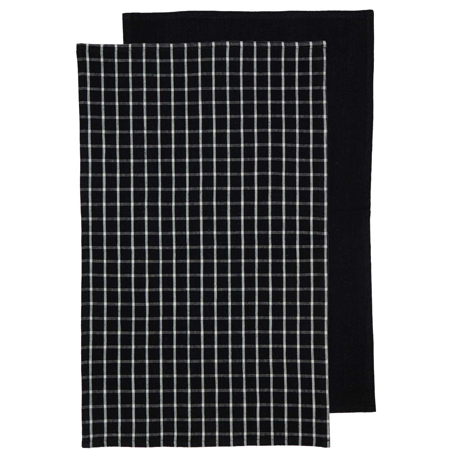 Ladelle Hemingway Black 2Pk Kitchen Towel