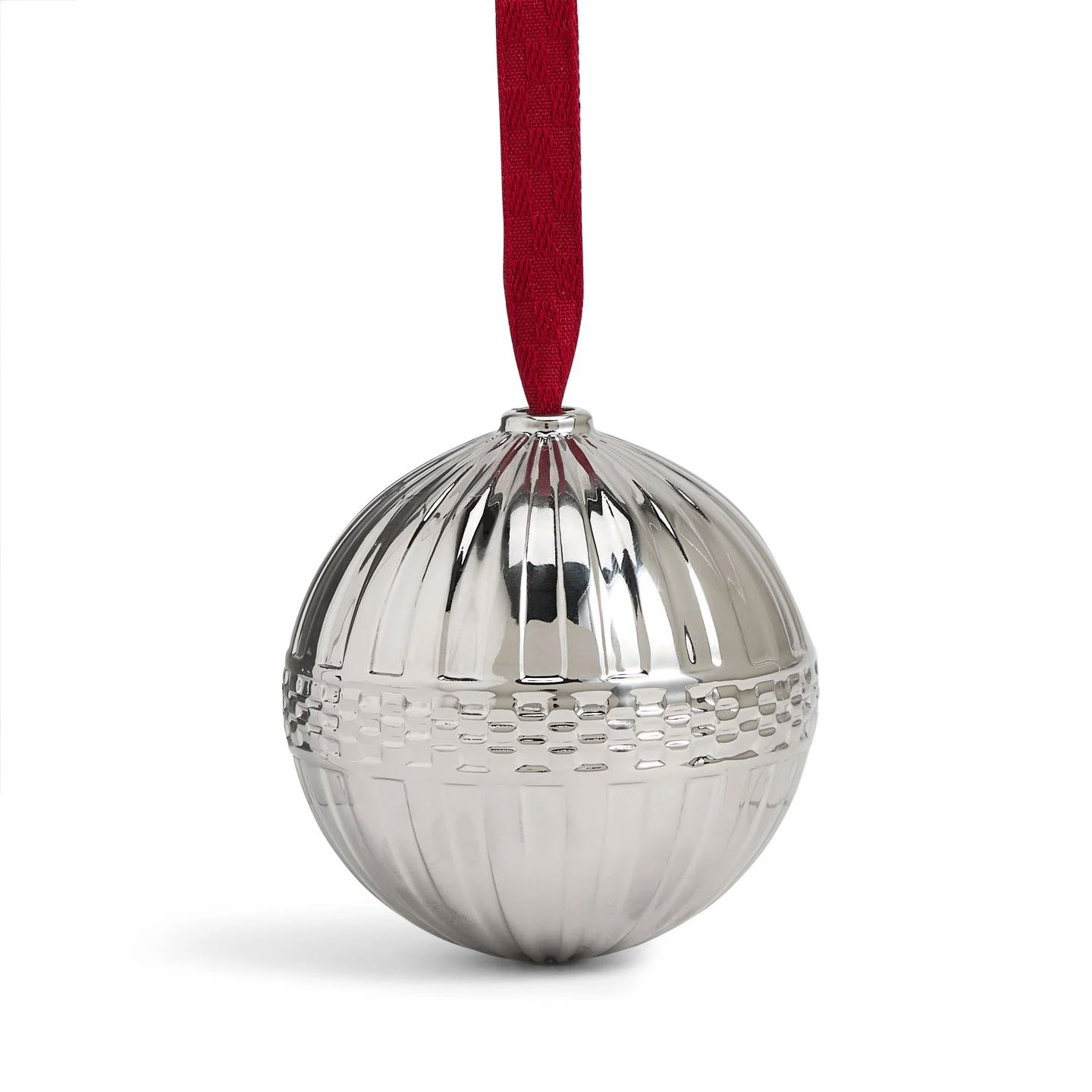 Wedgwood Christmas Ornament Fluted Silver