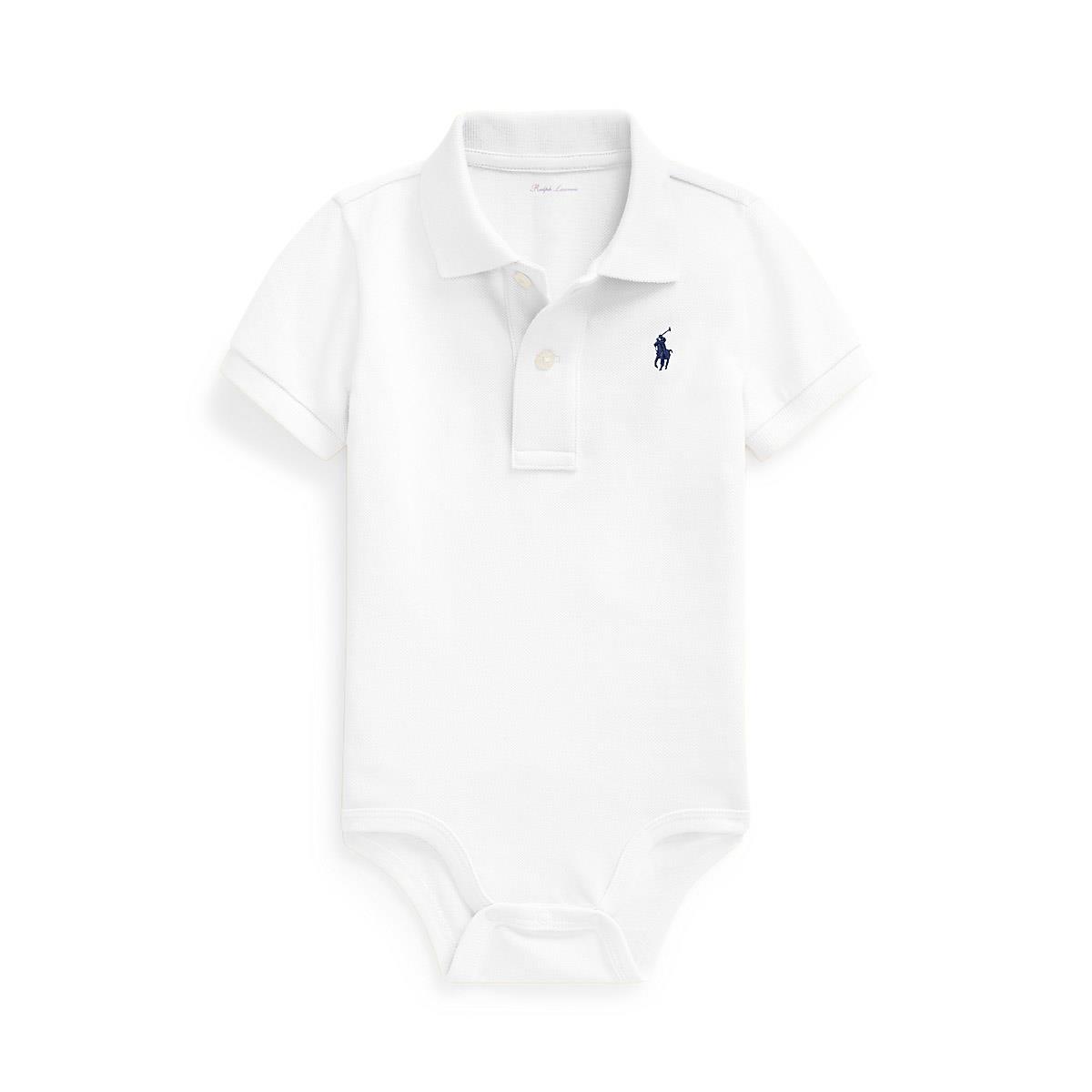 Polo Ralph Lauren Cotton Mesh Polo Bodysuit 3M-24M