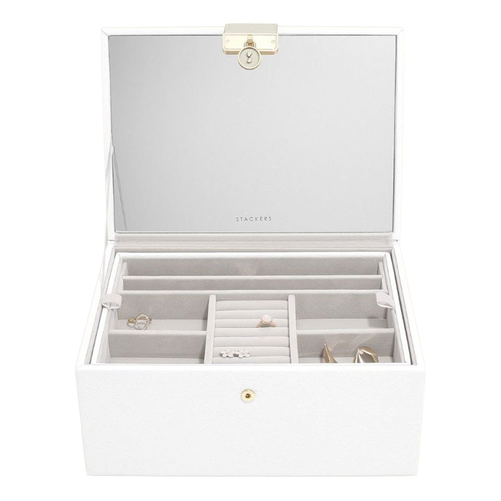 Stackers Luxury Classic Jewellery Box - White
