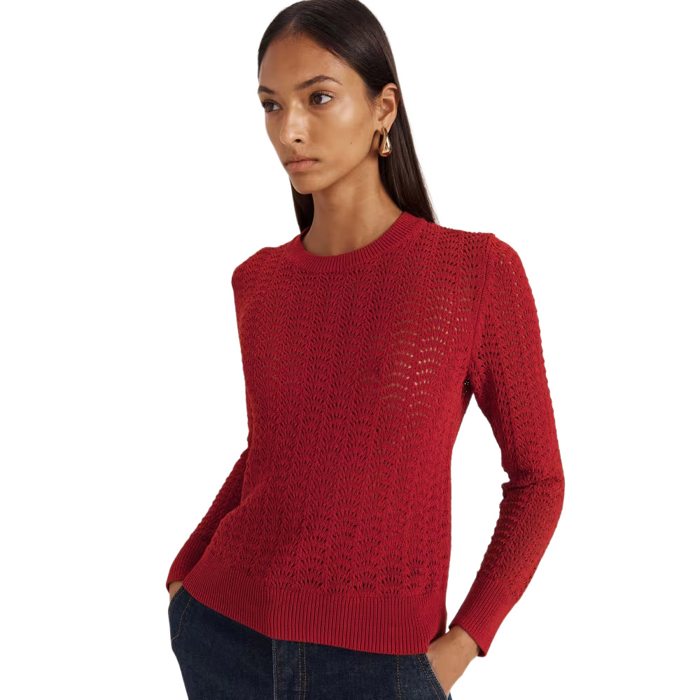 SABA Prue Cotton Crochet Ls Knit