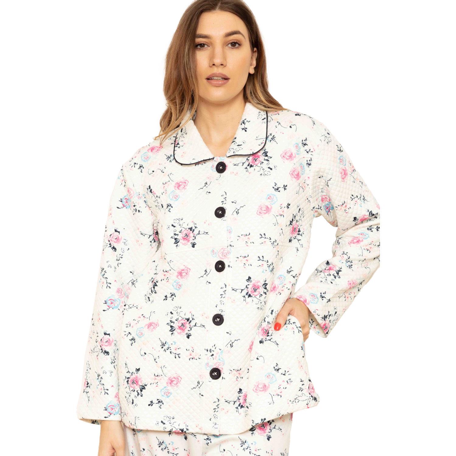 Cottonreal English Rose Cotton Quilted Short Button Jacket