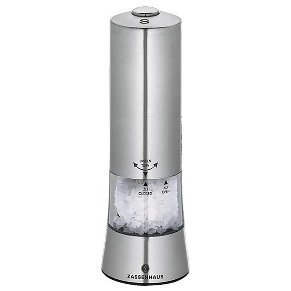 Zassenhaus Gera Electric Salt Mill Stainless Steel 18cm
