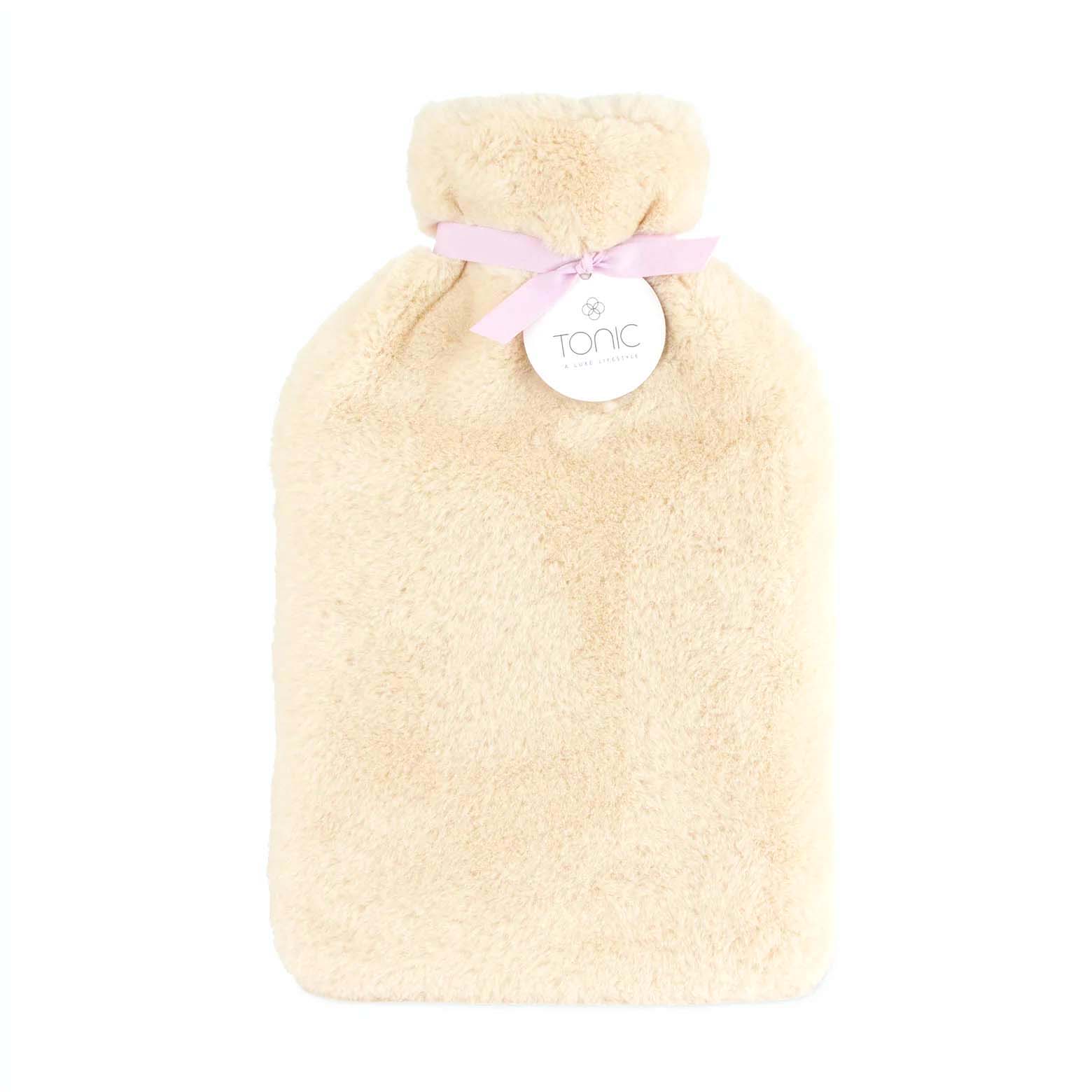 Tonic Deluxe Hot Water Bottle Caramel Cream