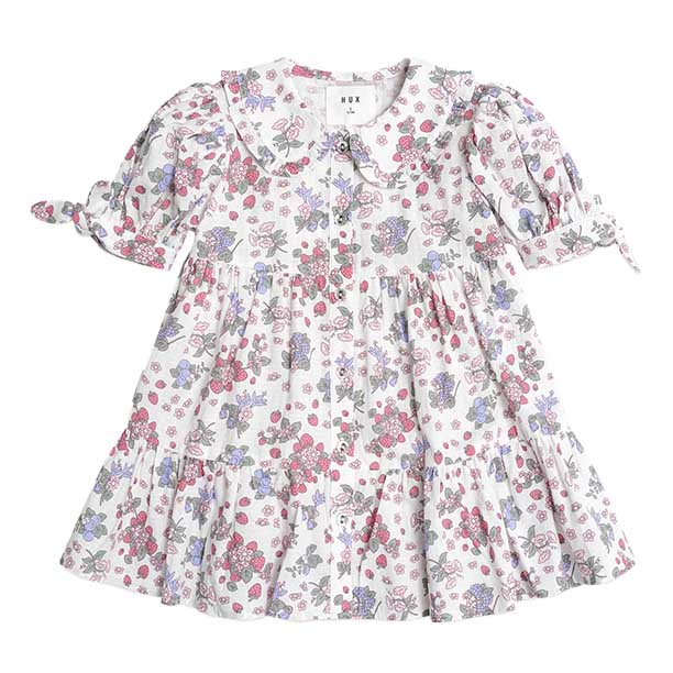 Huxbaby Stawberry Garden Tiered Smock Dress 3-5Y