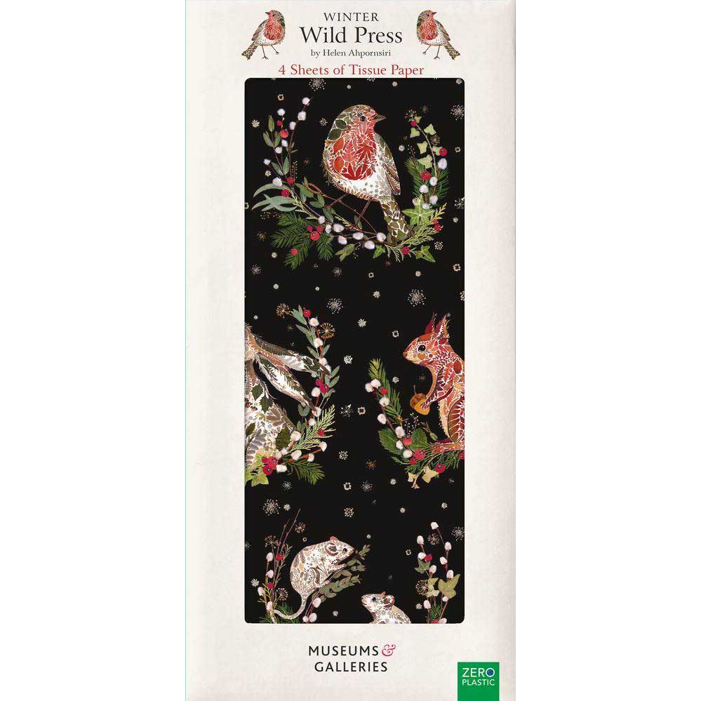 Museums & Galleries Wild Press Woodland Wreaths Christmas Tissue Wrap